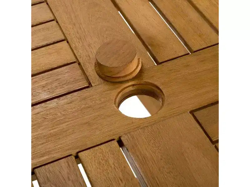Chante Round Table 5 Piece Set - Indoor/Outdoor - PAT7041 - Natural/Beige - Safavieh