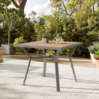 SONGMICS HOME Collection Sencillo - Ensemble de mobilier de jardin 5 pièces, 4 chaises de salle à manger, 1 table de salle à manger, Style moderne et transitoire, Gris et beige