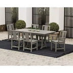 POLYWOOD 7pc Prairie Farmhouse Outdoor Patio Dining Set