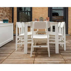 POLYWOOD 7pc Modern Studio Urban Chairs and Parsons Table Outdoor Patio Dining Set