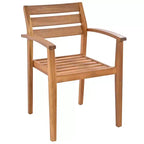 Ensemble de salle à manger d'extérieur 7 pièces en bois d'acacia avec coussins amovibles, mobilier de patio avec chaises et banc ergonomiques pour 7-8 personnes 4W - ModernLuxe