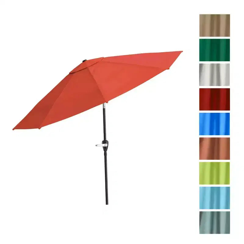 Ensemble de salle à manger d'extérieur 6 pièces Alaterre Furniture, table Weston avec parasol inclinable automatique de 3 m