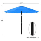Ensemble de salle à manger d'extérieur 6 pièces Alaterre Furniture, table Weston avec parasol inclinable automatique de 3 m