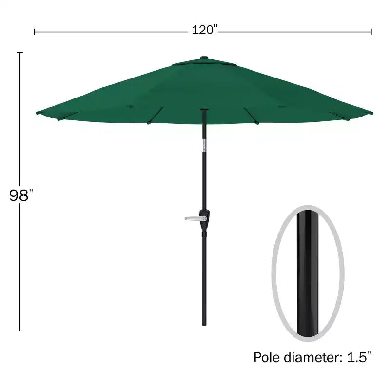 Ensemble de salle à manger d'extérieur 6 pièces Alaterre Furniture, table Weston avec parasol inclinable automatique de 3 m