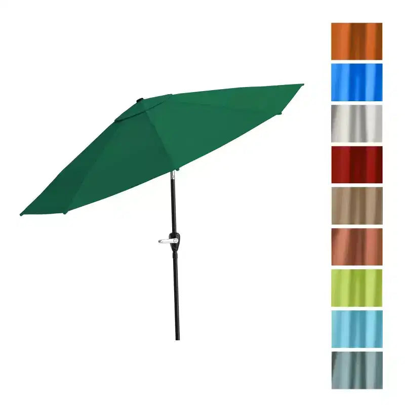Ensemble de salle à manger d'extérieur 6 pièces Alaterre Furniture, table Weston avec parasol inclinable automatique de 3 m