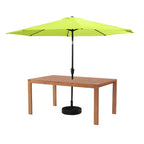 Alaterre Furniture Ensemble de salle à manger d'extérieur 8 pièces, table Weston avec parasol inclinable automatique de 3 m