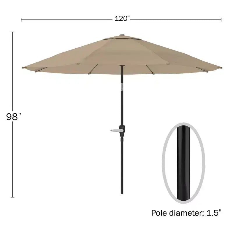 Alaterre Furniture Ensemble de salle à manger d'extérieur 8 pièces, table Weston avec parasol inclinable automatique de 3 m