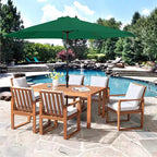 Alaterre Furniture Ensemble de salle à manger d'extérieur 8 pièces, table Weston avec parasol inclinable automatique de 3 m
