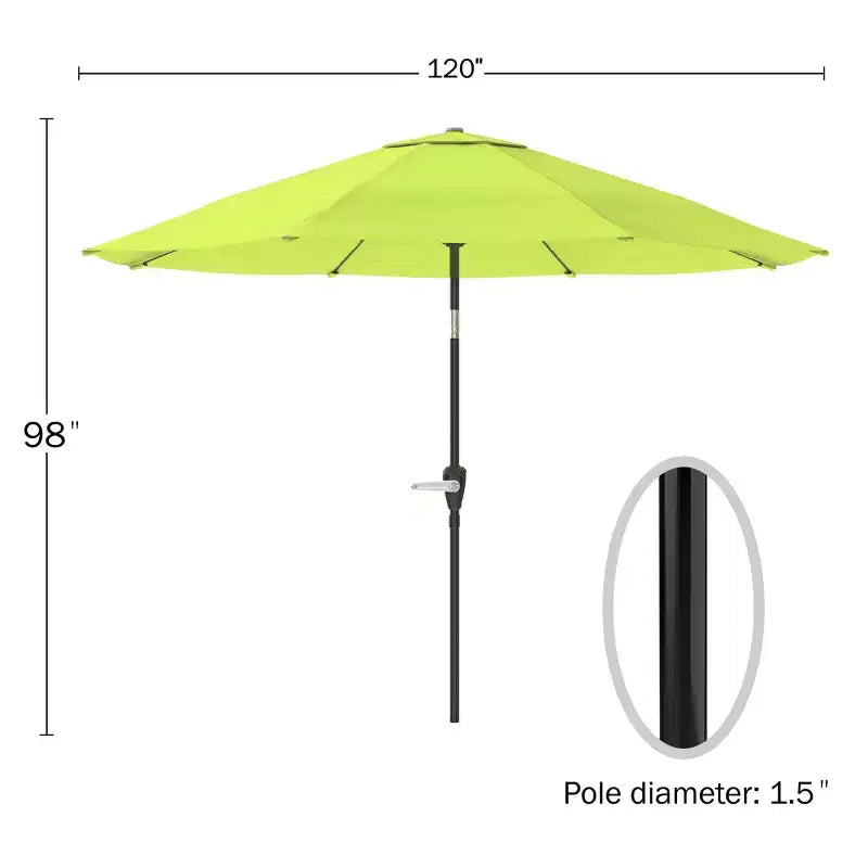 Alaterre Furniture Ensemble de salle à manger d'extérieur 8 pièces, table Weston avec parasol inclinable automatique de 3 m