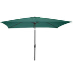 Alaterre Furniture 6pc Outdoor Patio Dining Set, Weston Table with 10' Rectangular Umbrella