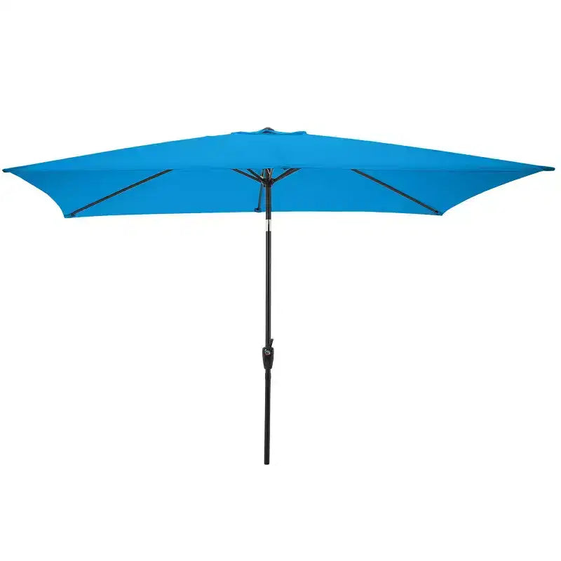 Alaterre Furniture 6pc Outdoor Patio Dining Set, Weston Table with 10' Rectangular Umbrella