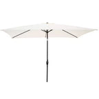 Alaterre Furniture 6pc Outdoor Patio Dining Set, Weston Table with 10' Rectangular Umbrella