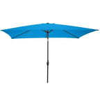 Ensemble de salle à manger d'extérieur 8 pièces Alaterre Furniture, table Weston avec parasol rectangulaire de 3 m