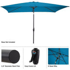 Ensemble de salle à manger d'extérieur 8 pièces Alaterre Furniture, table Weston avec parasol rectangulaire de 3 m