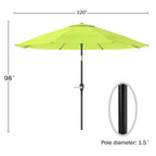 Ensemble de salle à manger d'extérieur 6 pièces Alaterre Furniture, table Okemo avec parasol inclinable automatique de 3 m