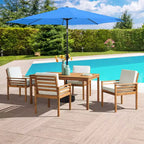 Ensemble de salle à manger d'extérieur 6 pièces Alaterre Furniture, table Okemo avec parasol inclinable automatique de 3 m