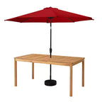 Alaterre Furniture 8pc Outdoor Patio Dining Set, Okemo Table with 10' Auto Tilt Umbrella