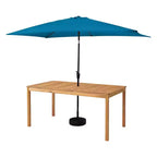 Alaterre Furniture 6pc Outdoor Patio Dining Set, Okemo Table with 10' Rectangular Umbrella