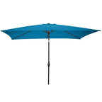 Alaterre Furniture 6pc Outdoor Patio Dining Set, Okemo Table with 10' Rectangular Umbrella