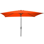 Alaterre Furniture 6pc Outdoor Patio Dining Set, Okemo Table with 10' Rectangular Umbrella
