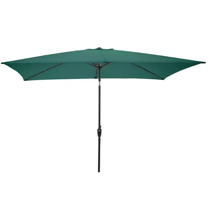 Alaterre Furniture 8pc Outdoor Patio Dining Set, Okemo Table with 10' Rectangular Umbrella