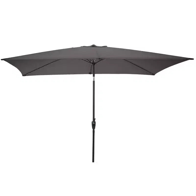 Alaterre Furniture 8pc Outdoor Patio Dining Set, Okemo Table with 10' Rectangular Umbrella