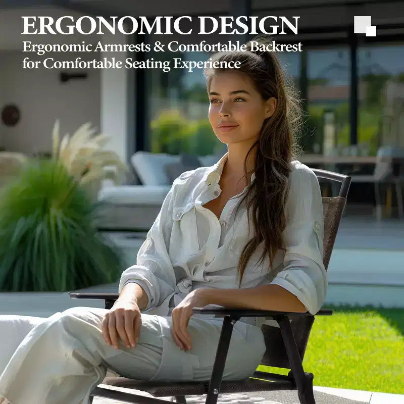 Crestlive Products 6 PCS Patio Dinning Set 4 Folding Chairs Square Tempered Glass Table and Umbrella Set