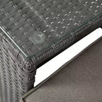 Flash Furniture Nico Indoor/Outdoor Modular Loveseat Sofa Set with Table and Ottomans