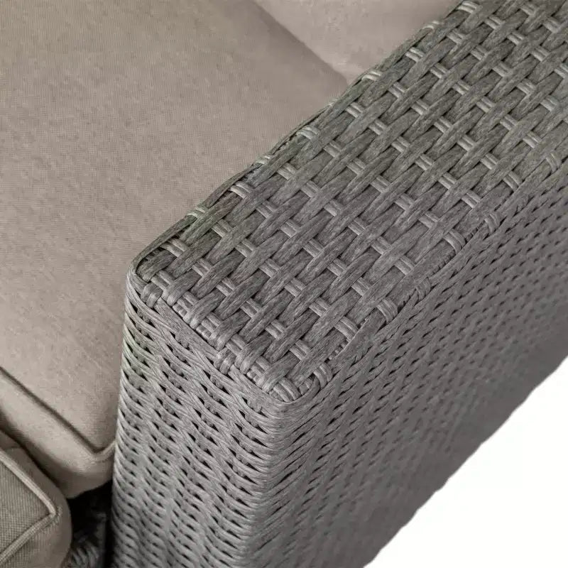 Flash Furniture Nico Indoor/Outdoor Modular Loveseat Sofa Set with Table and Ottomans