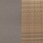 Ensemble canapé modulable intérieur/extérieur Emma et Oliver avec ottomans et table en verre