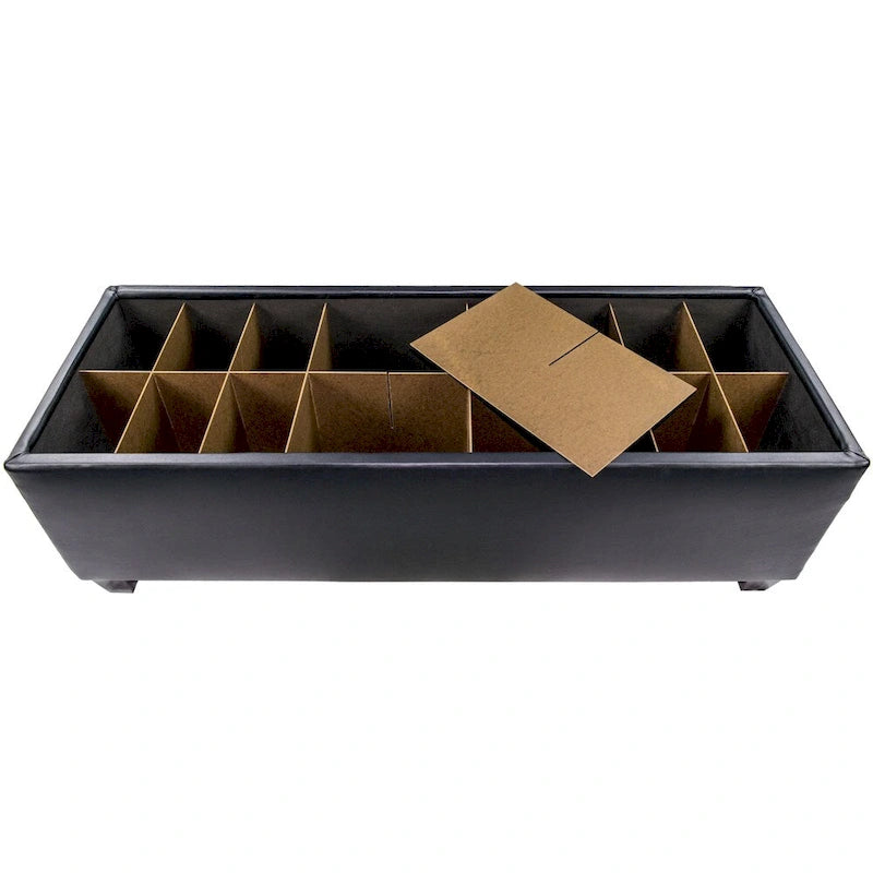 Panca scarpiera in vinile grigio scuro retrò – Organizzatore per ingresso