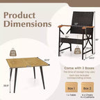 Costway 5 PCS Patio PE Wicker Dining Set Table and Chairs with Cushions 1.9 Umbrella Hole