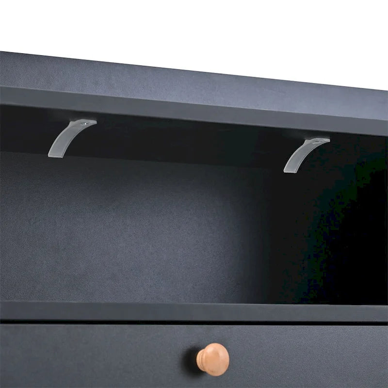Scarpiera a 2 livelli con 4 cassetti a ribalta e ripiano regolabile – 50,7L x 9,4P x 42,5A