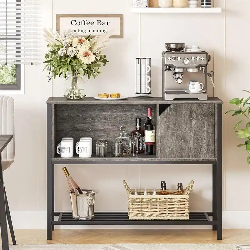Mobile bar con credenza contenitore per cucina - 35P x 106L x 84A cm