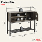 Mobile bar con credenza contenitore per cucina - 35P x 106L x 84A cm