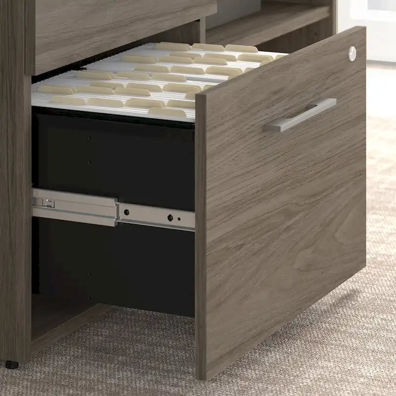 Mobile Basso con Cassetto per Cartelle e Cassetti con Serratura – 45L x 21P x 24A