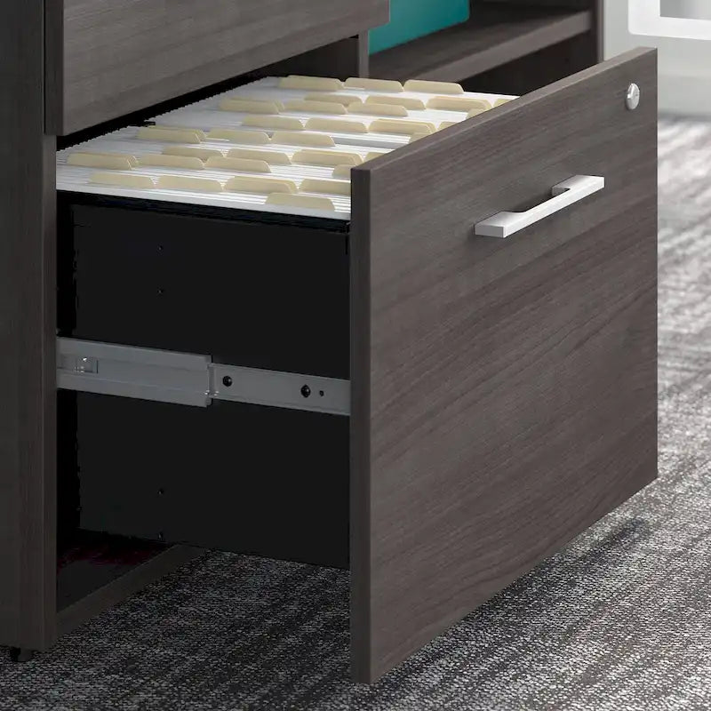 Mobile Basso con Cassetto per Cartelle e Cassetti con Serratura – 45L x 21P x 24A