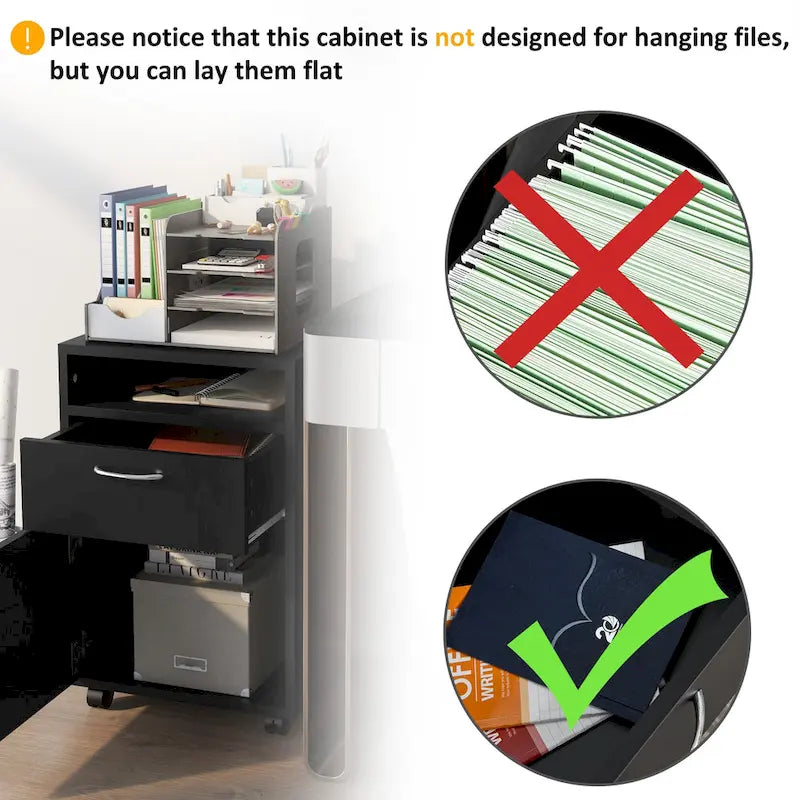 Organizzatore di mobili contenitori con cassetti e armadietto, supporto stampante con rotelle