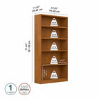 Libreria a 5 ripiani alta universale di Bush Furniture