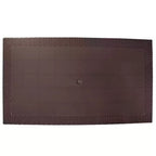 Ensemble de salle à manger d'extérieur rectangulaire 7 pièces LeisureMod Mace Mid-Century avec 4 chaises d'appoint et 2 fauteuils