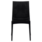 Ensemble de salle à manger d'extérieur rectangulaire 7 pièces LeisureMod Mace Mid-Century avec 4 chaises d'appoint et 2 fauteuils