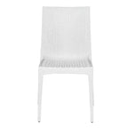 Ensemble de salle à manger d'extérieur rectangulaire 7 pièces LeisureMod Mace Mid-Century avec 4 chaises d'appoint et 2 fauteuils