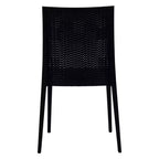 Ensemble de salle à manger d'extérieur rectangulaire 7 pièces LeisureMod Mace Mid-Century avec 4 chaises d'appoint et 2 fauteuils