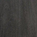 Mobiletto accentato a 3 cassetti in legno di mango indiano marrone scuro con base in ferro nero