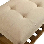 Panca in legno, beige e rovere