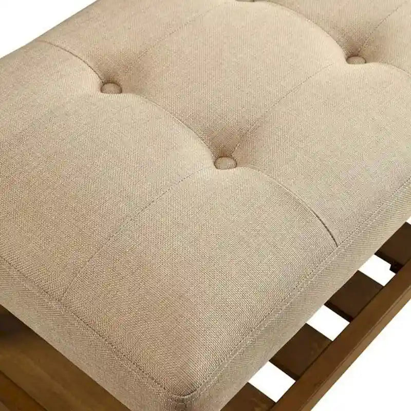 Panca in legno, beige e rovere