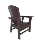 WestinTrends 5 Piece Outdoor Patio Dining Round Table and Curved Back Armchair Set