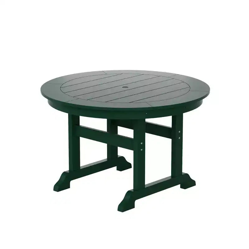 WestinTrends 5 Piece Outdoor Patio Dining Round Table and Curved Back Armchair Set