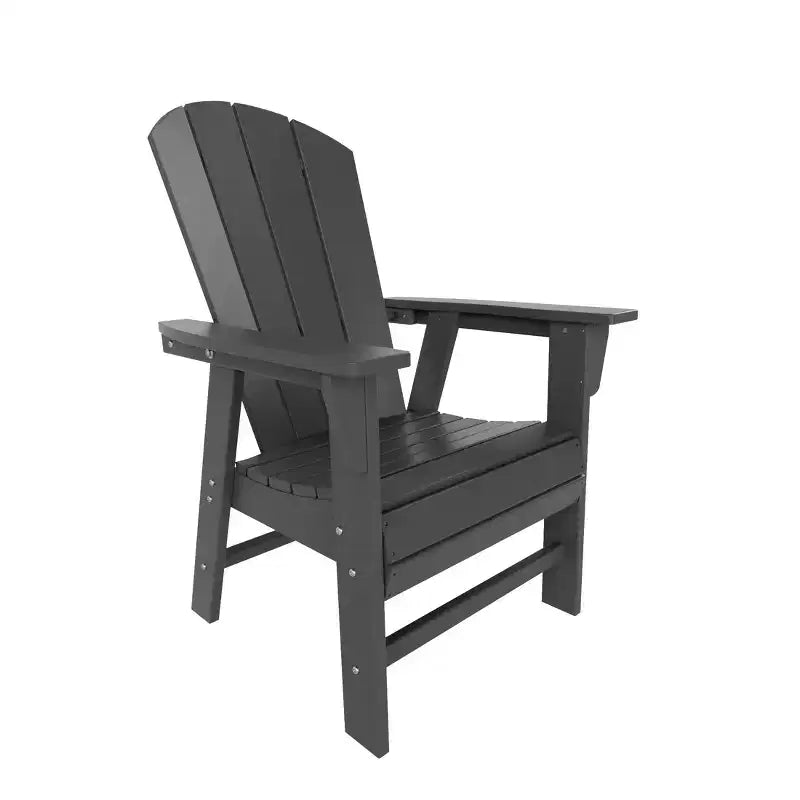 WestinTrends 5 Piece Outdoor Patio Dining Round Table and Curved Back Armchair Set