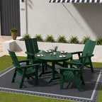 Ensemble de 5 pièces pour salle à manger d'extérieur WestinTrends : table ronde et chaises modernes avec accoudoirs